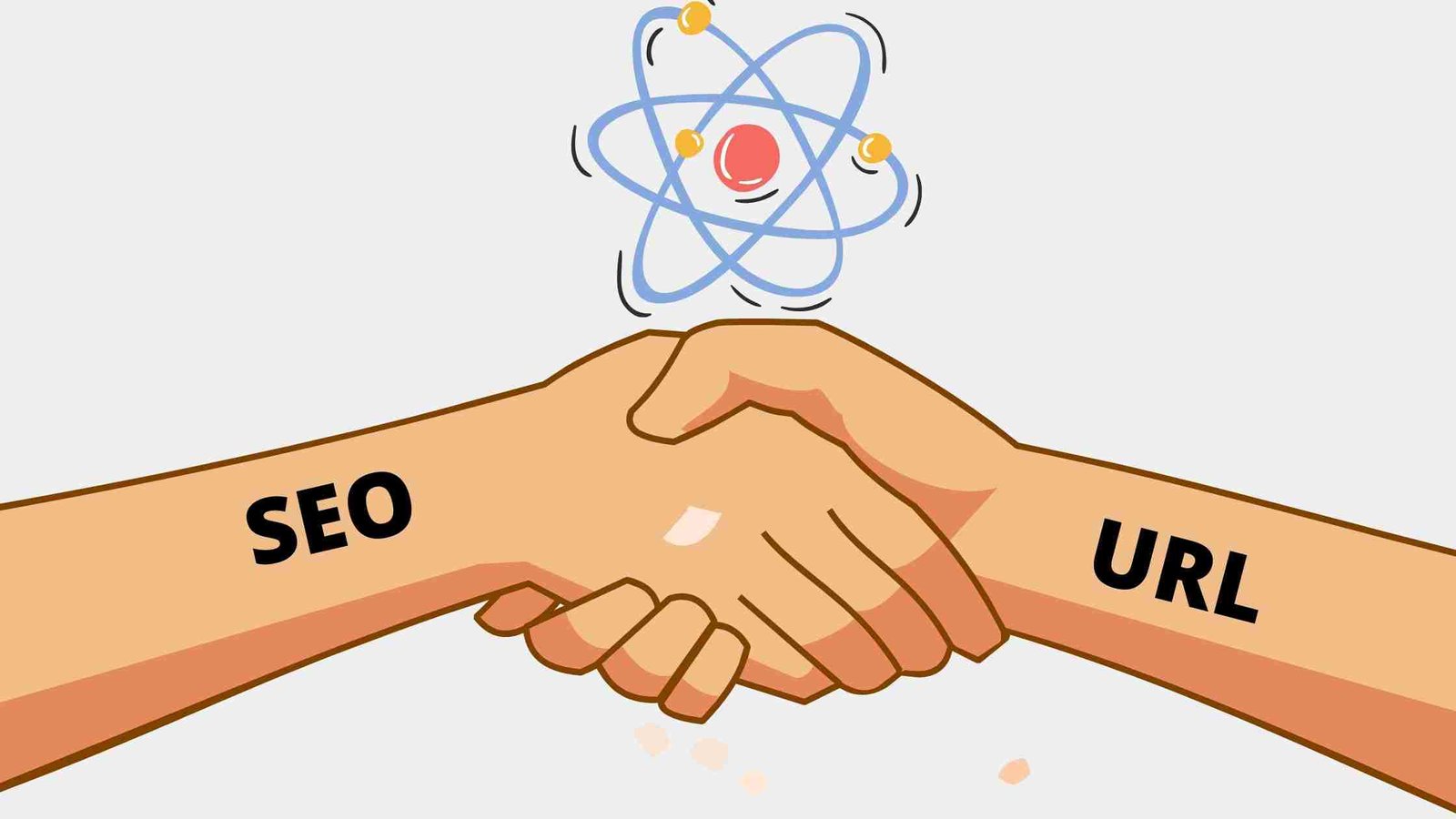 seo and url shaking hands